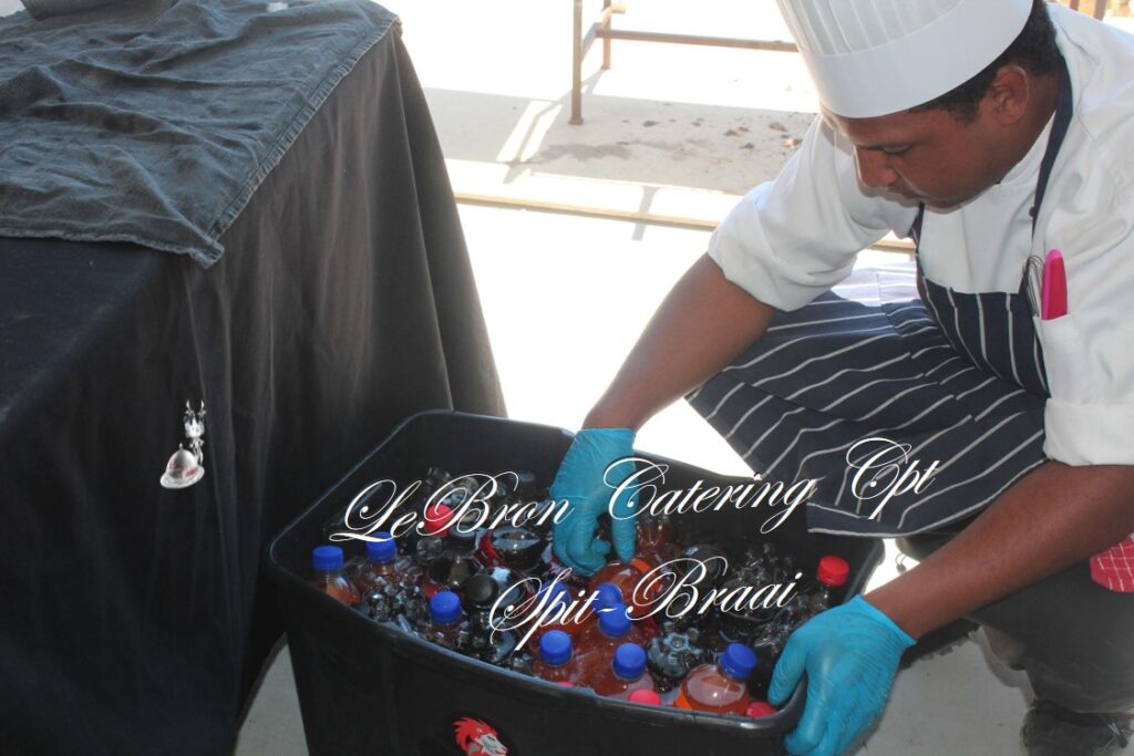 cold drinks with LeBron Catering